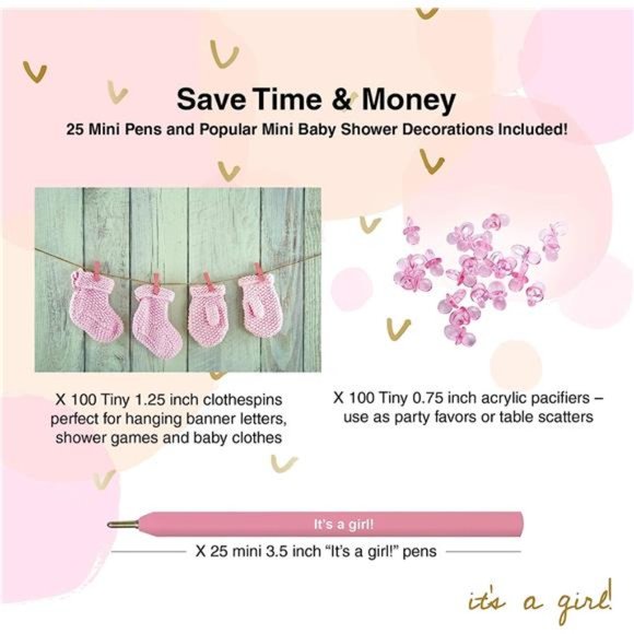 Dessie Baby Shower Games for Girls -Ultimate Baby Shower Game Set -9 UniqueGames - Picture 5 of 6